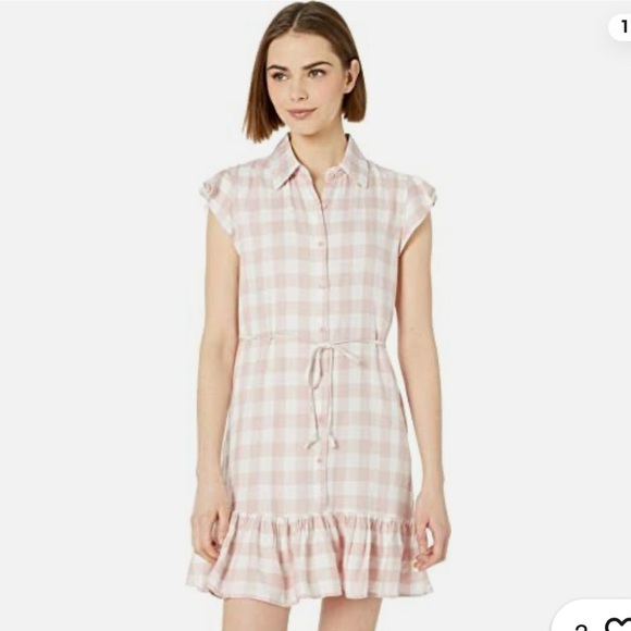 BB Dakota Dresses & Skirts - BB Dakota Womens Check Please Yarn Dyed Rayon Shirt Dress, Pink Lemonade